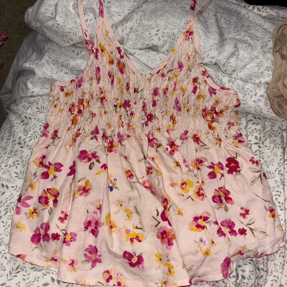 Kendall & Kylie Floral Pink Camisole Top